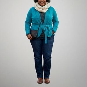 D.E.A. New York Women's Teal Cardigan